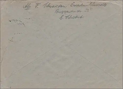 SBZ: Brief aus Dresden nach München 1946