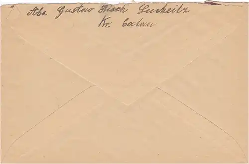 SBZ: Lettre de Galau à Sindenberg en 1946