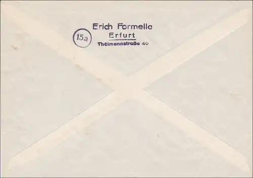 SBZ: Lettre de Gera à Gotha 1947