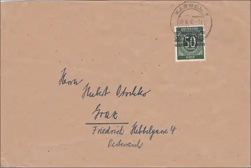 BiZone:  Brief aus Kassel 1948 nach Graz