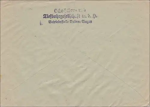 BiZone:  Brief aus Dalum/Lingen nach Celle 1946