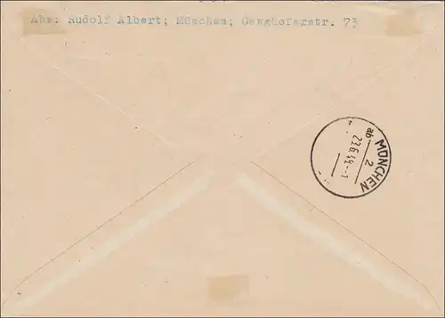 BiZone:  1949 Einschreiben aus München