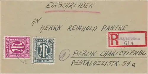 BiZone:  Einschreiben von Iggenhausen/Sylbach-Lippe 1946 nach Berlin