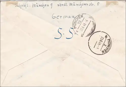 BiZone: Einschreiben von München 1949