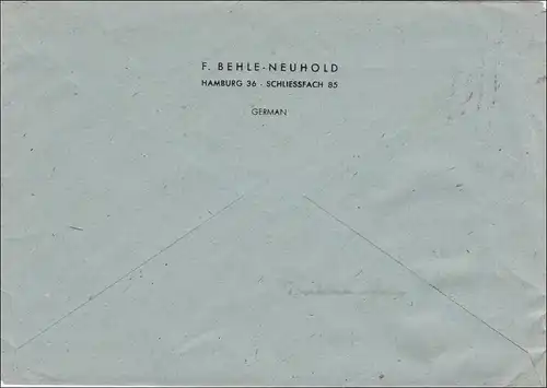 BiZone: Lettre recommandé de Hambourg à Landshut - Brauerei 1946