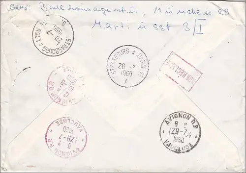 Lettre de Munich à la France et retour 1960