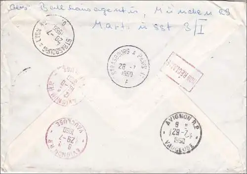 Lettre de Munich à la France et retour 1960