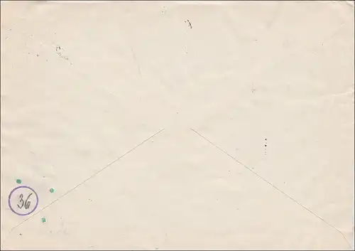 Lettre de Bensheim à Nuremberg 1952