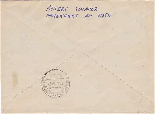 1953 Francfort après Offenbach, timbre spécial internat. Exposition automobile
