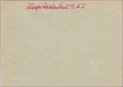 Brief von Reichenbach 1950 nach Kulmbach