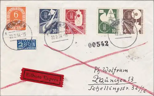 Eilboten Brief 1954 von München 