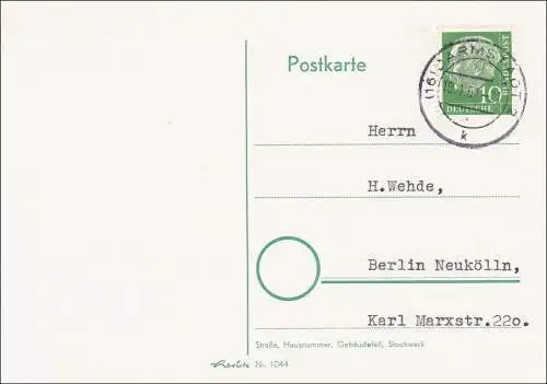 Entièrement tapé en 1961 à Darmstadt - y -