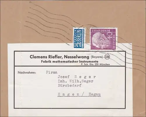 Enlèvement de courrier lourd 21-250g, par Nesselwang