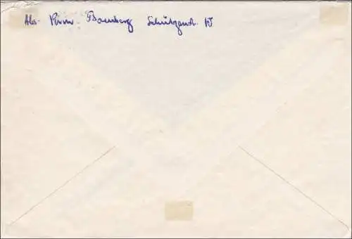 Lettre de Bamberg 1952 à Munich.