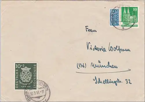 Lettre de Bad Kissingen 1951.