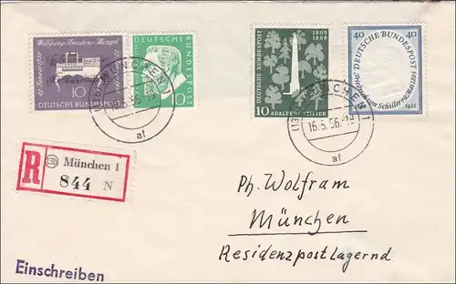 Einschreiben aus München 16.5.1956