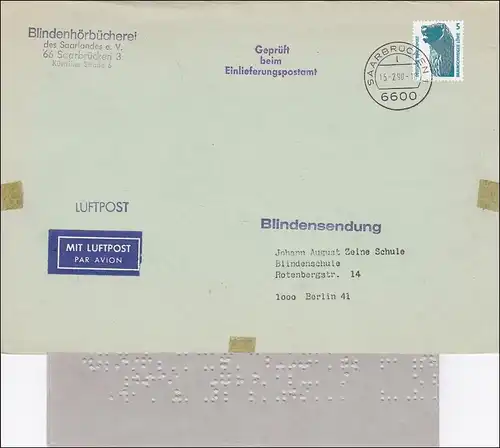 Blindenhörbücherei Blindenschule Blindensendung-Luftpost Geprüft 1990 mit Inhalt