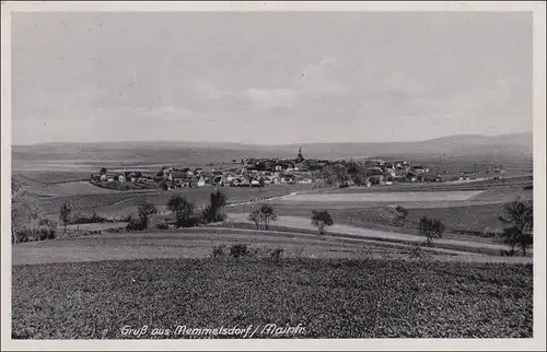 Ansichtskarte Memmelsdorf/Mainfranken  nach Österreich 1955