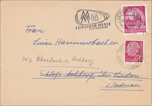 Lettre de la foire de Leipzig 1956, Michschutz DDR - RFA Marches