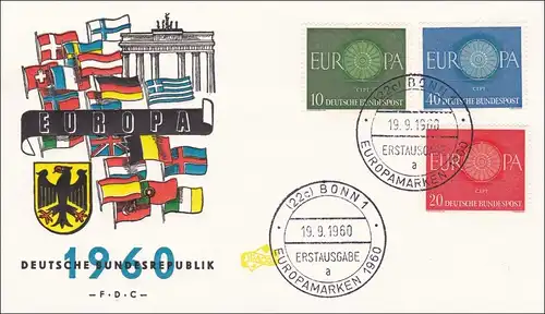 Europamarken 1960 - Erstausgabe