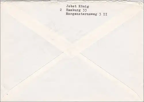 Lettre de la Guerre Post-Première de Hambourg à Seifhennersdorf