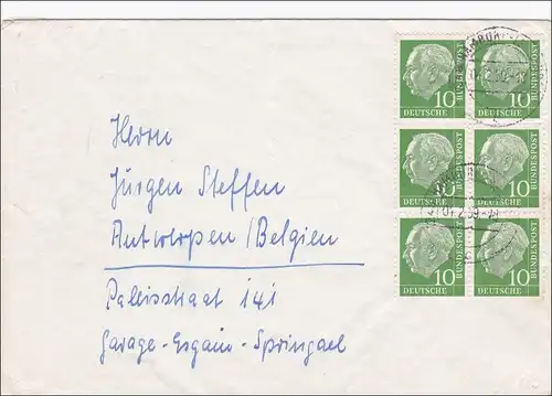 Lettre de Blankenese vers la Belgique 1959