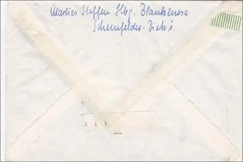 Lettre de Blankenese vers la Belgique 1959