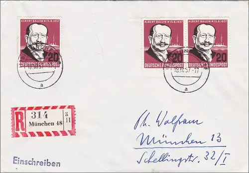 Lettre recommandé de Munich 1957. ..