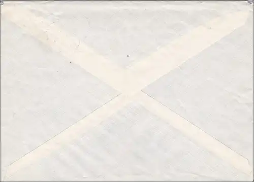 Lettre de Munich à Bad Kissingen 1950, timbres publicitaires Téléphones