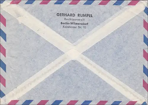 Luftpost Brief nach USA 1958