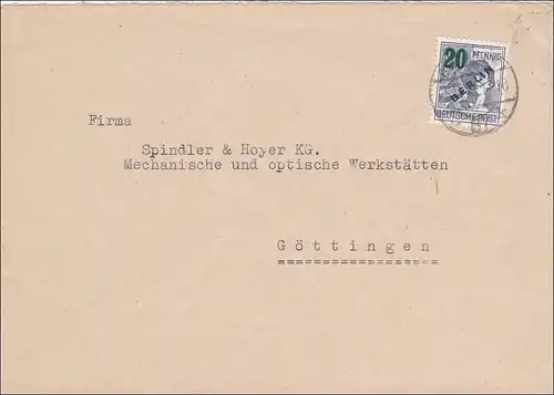 Brief nach Göttingen