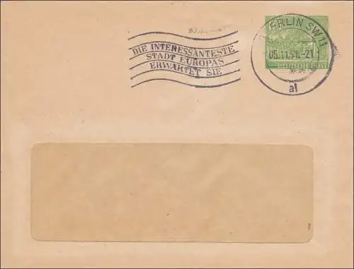 Brief Berliner Wasserwerke 1951 - Werbestempel Berlin