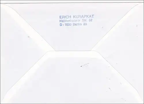 Lettre de Berlin 1987 après rupture - 80 timbre automatique