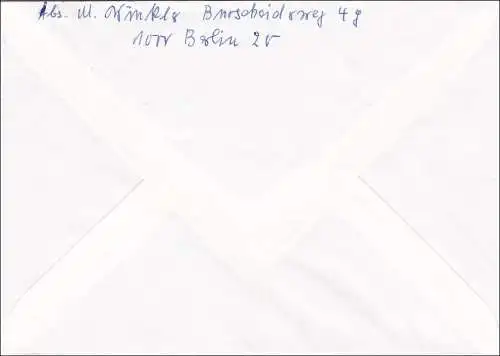 Lettre recommandée à Berlin 1990 (en %).