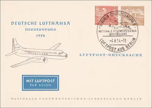Deutsche Lufthansa 1954 Airpost Chose à imprimer Timbres Exposition