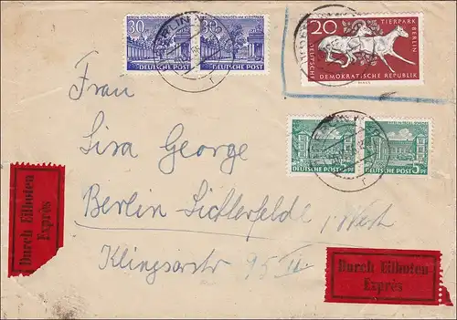 Eilboten Brief nach Lichtenfelde 1956
