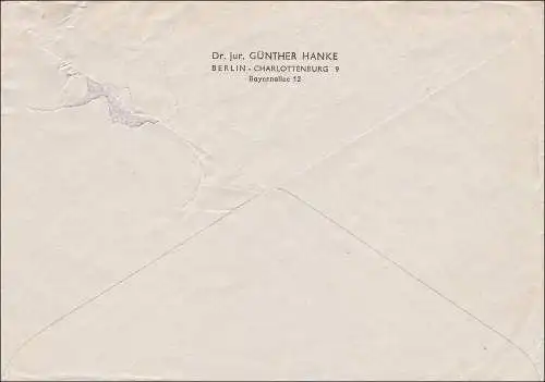 Lettre par Korbach/Waldeck comme courrier aérien
