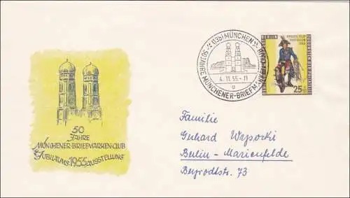 Timbres de Munich Club 1955 vers Berlin - Jubilé