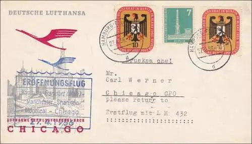 Erstflug Hamburg-Chicago mit Lufthansa 1956