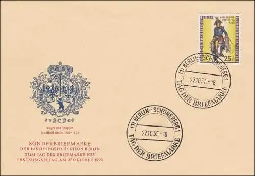 FDC Tag der Briefmarke 1955