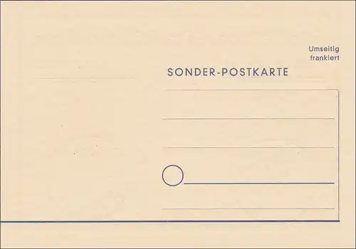 Foire de Francfort 1952 avec cachet spécial Journée du timbre