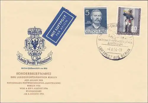 FDC Airpost de Berlin Exposition 1954.