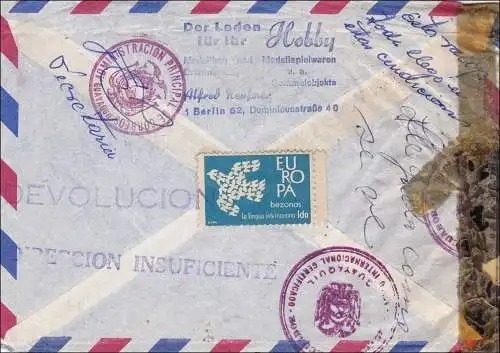 Luftpost Einschreiben von Berlin nach Ecuador