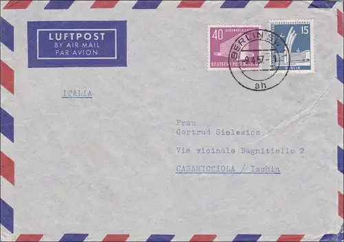 Luftpost Brief  Berlin 1957 nach Ischia