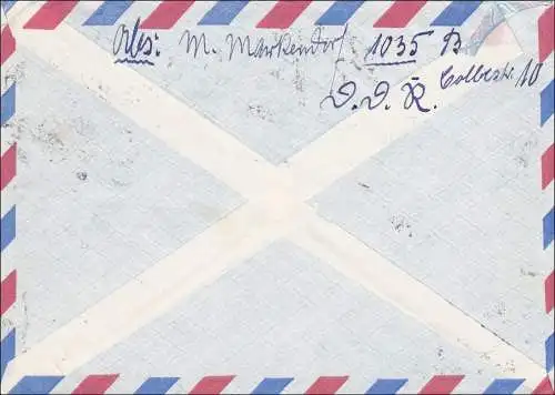 RDA: 1974: lettre postale de Berlin à Zurich