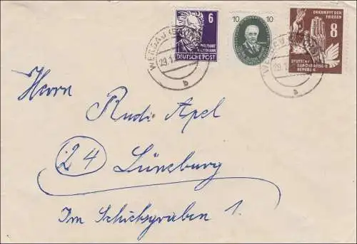 DDR: Brief aus Werdau nach Lüneburg