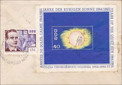 RDA: 1965: lettre recommandée de Leipzig en Argentine