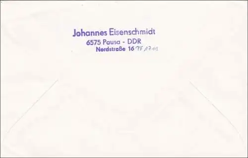 DDR: 1986 - 40 Jahre Leipziger Messe, Einschreiben von Pausa nach Guxhagen