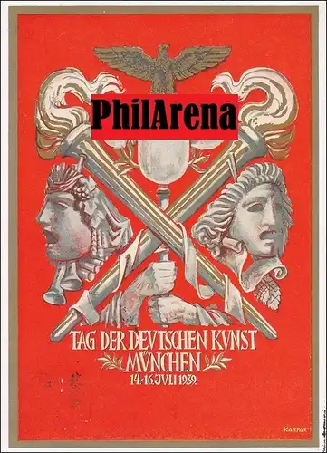 III. Reich: Propaganda Karte Tag der Deutschen Kunst 1939