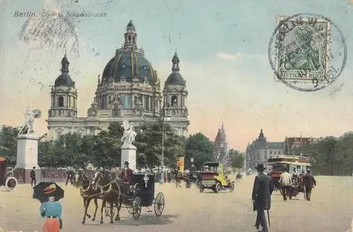 Carte de vue Berlin Exposition internationale automobile 1907, Germania